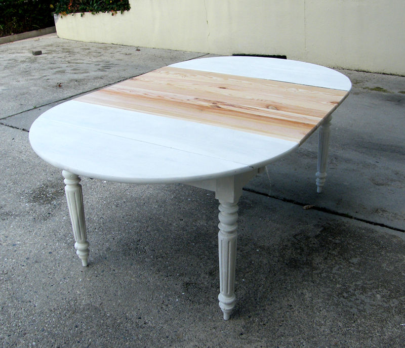 Table basse ovale 2 plateaux bois