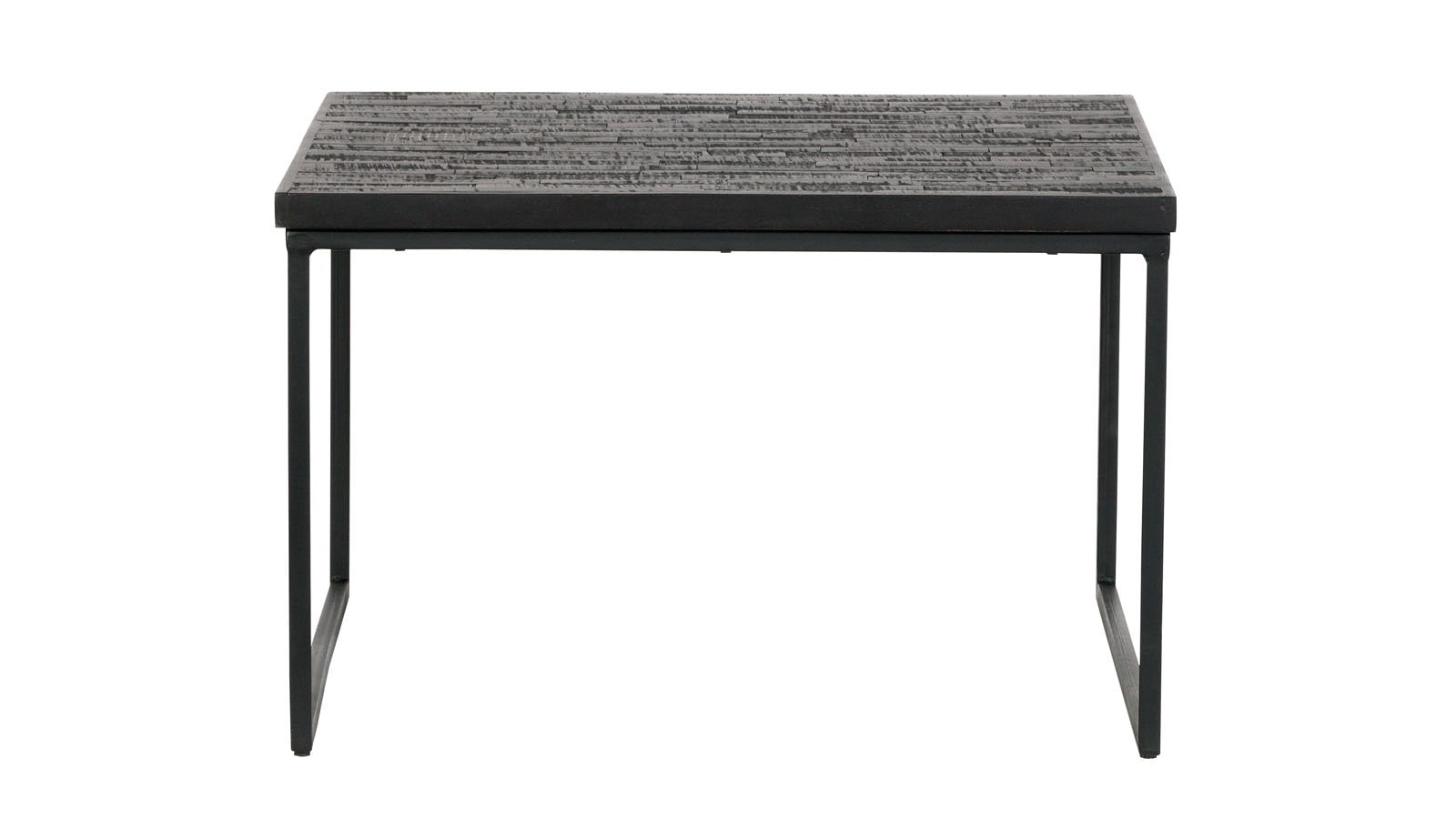 Table basse bois noir metal