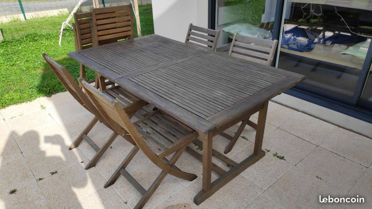 Table basse jardin bois exotique le bon coin