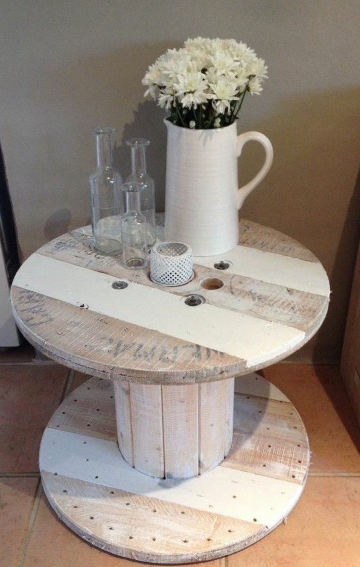 Bobine en bois table basse