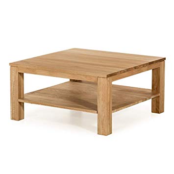 Table basse bois avec etagere