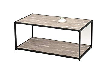 Table basse rectangulaire bois et métal