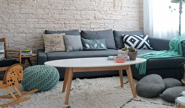 Table basse de salon scandinave