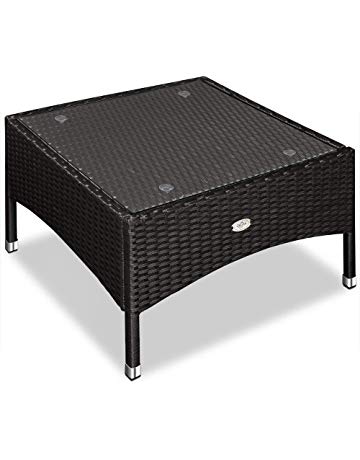 Table basse bois tresse
