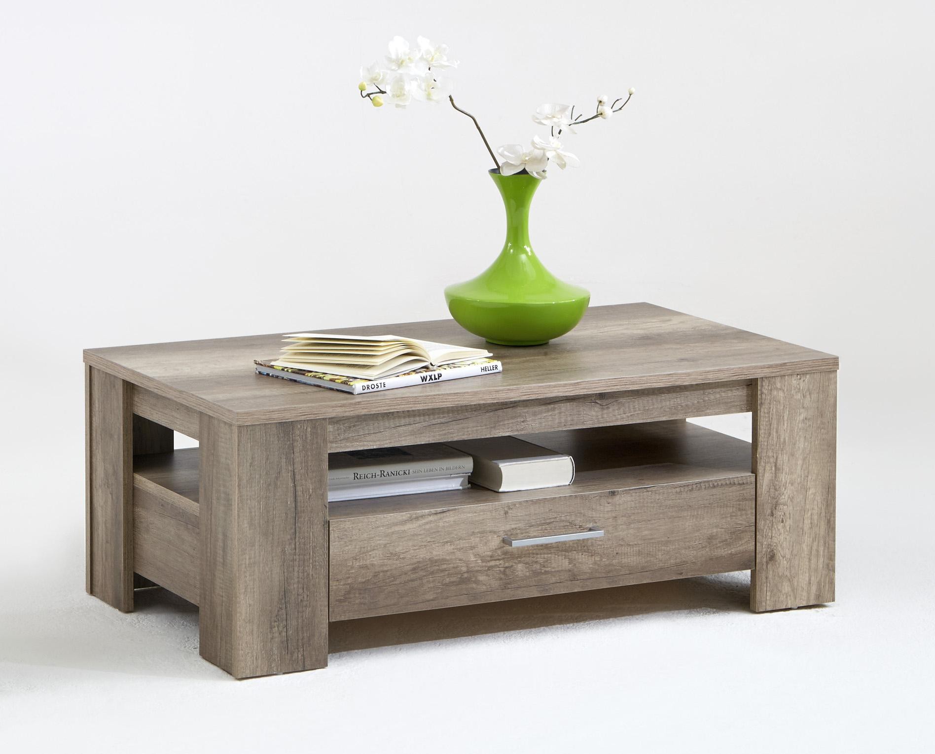 Table basse ovale bois tiroir