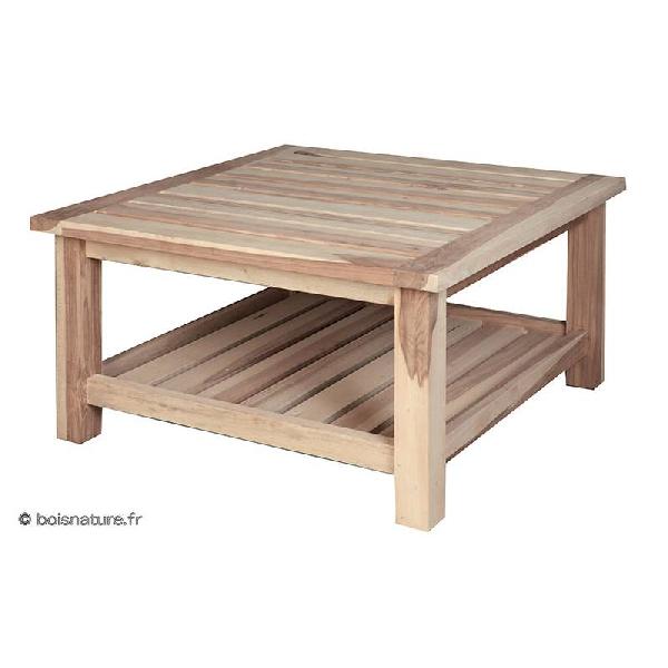 Table basse ronde en rondin de bois