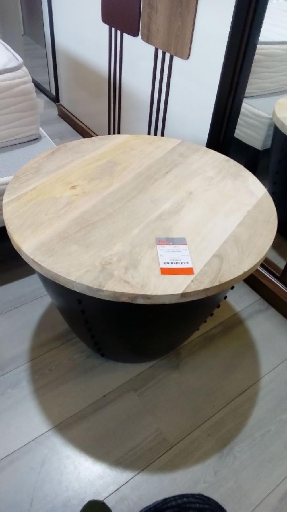 Table basse bar bois noir