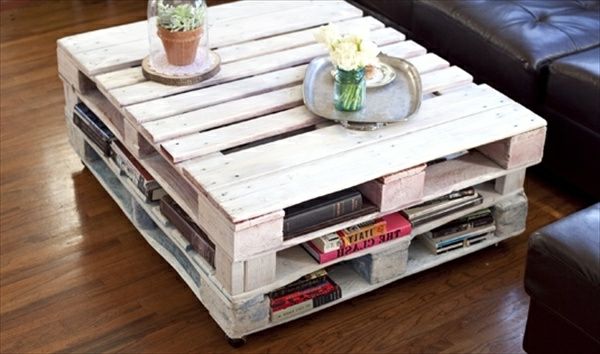 Construction table basse palette