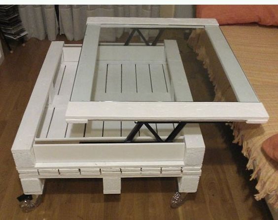 Plan table basse en palette de bois