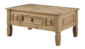 Table basse bois brute