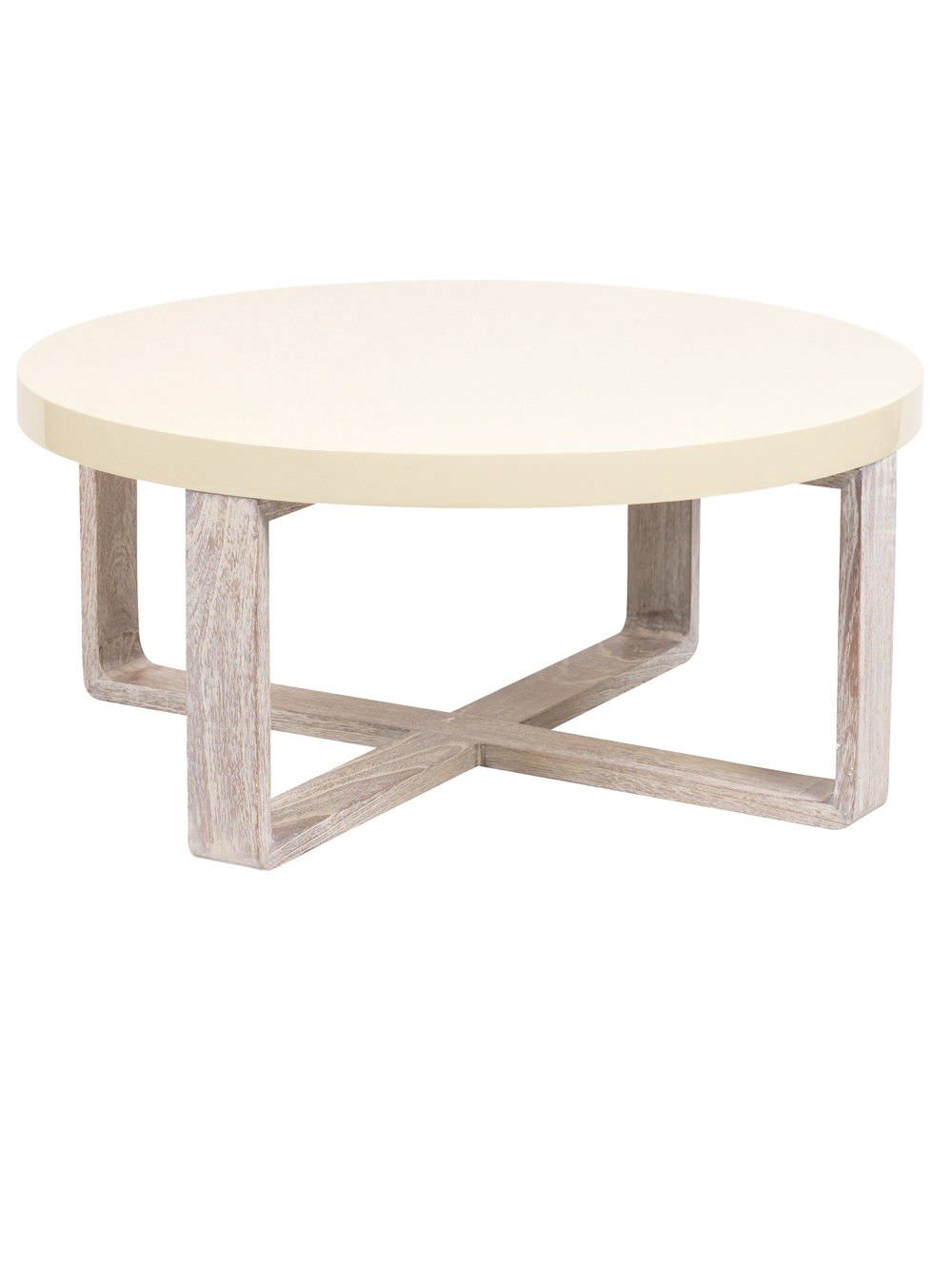 Petite table basse ronde pied bois