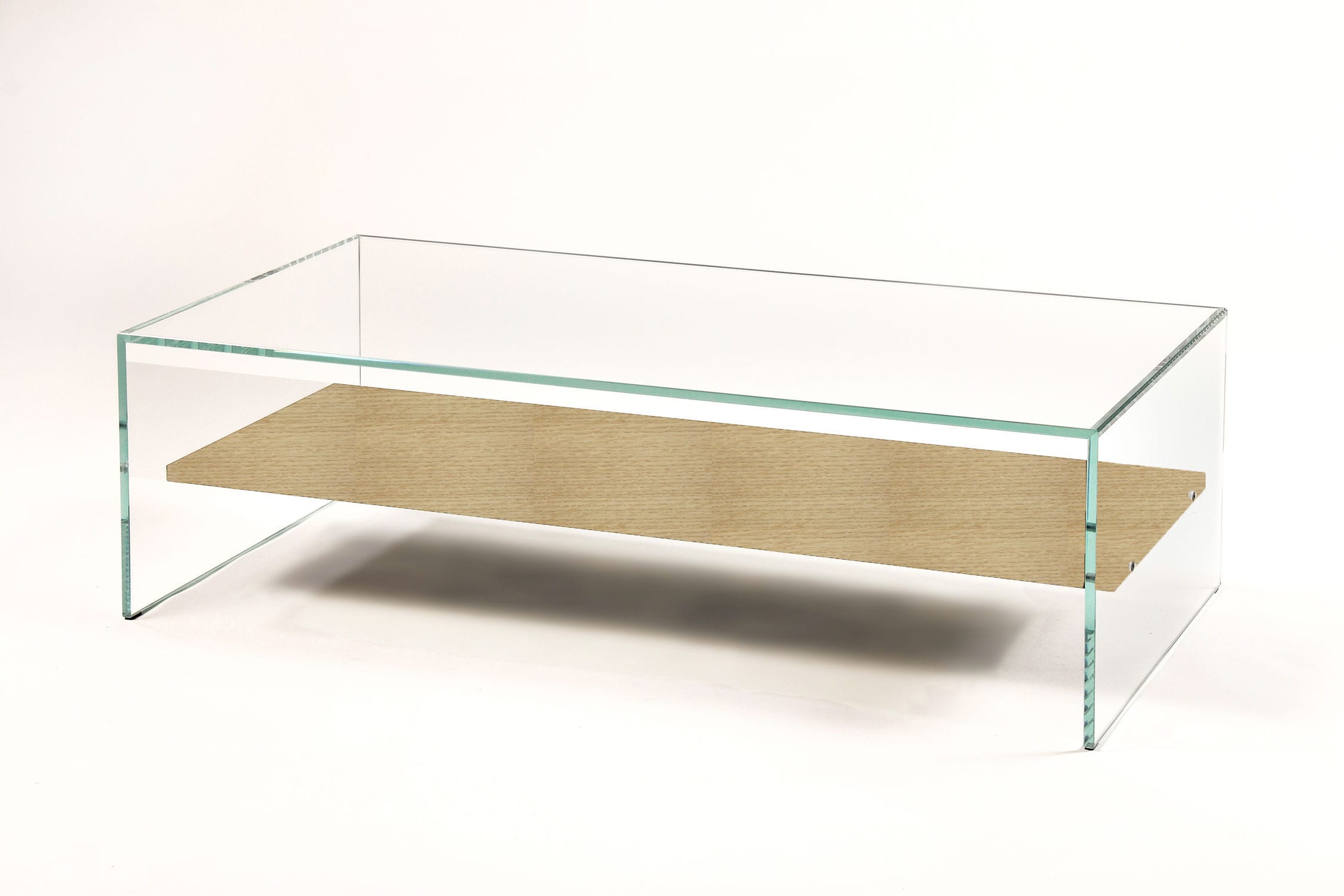 Table basse verre trempé bois