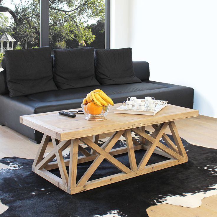 Table basse bois brut pinterest