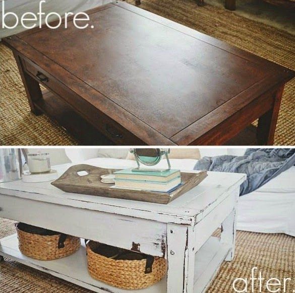 Idee relooking table basse en bois