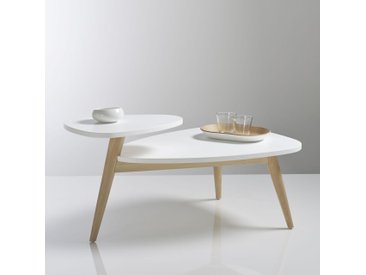 Table basse vintage bois 2 plateaux