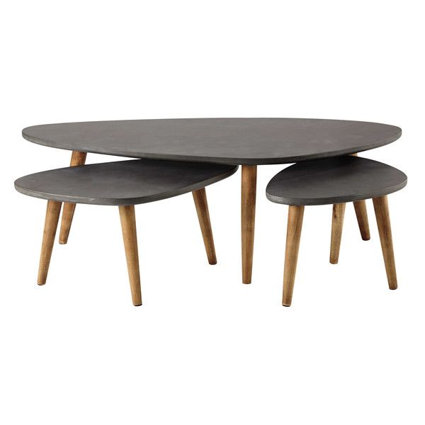 Table basse bois ovale maison du monde