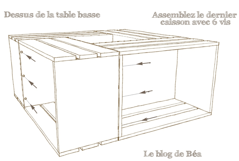 Plan table basse en bois
