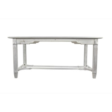 Table basse bois ceruse blanc