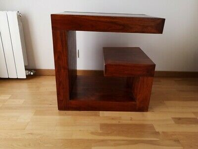 Table basse palissandre bois et chiffon