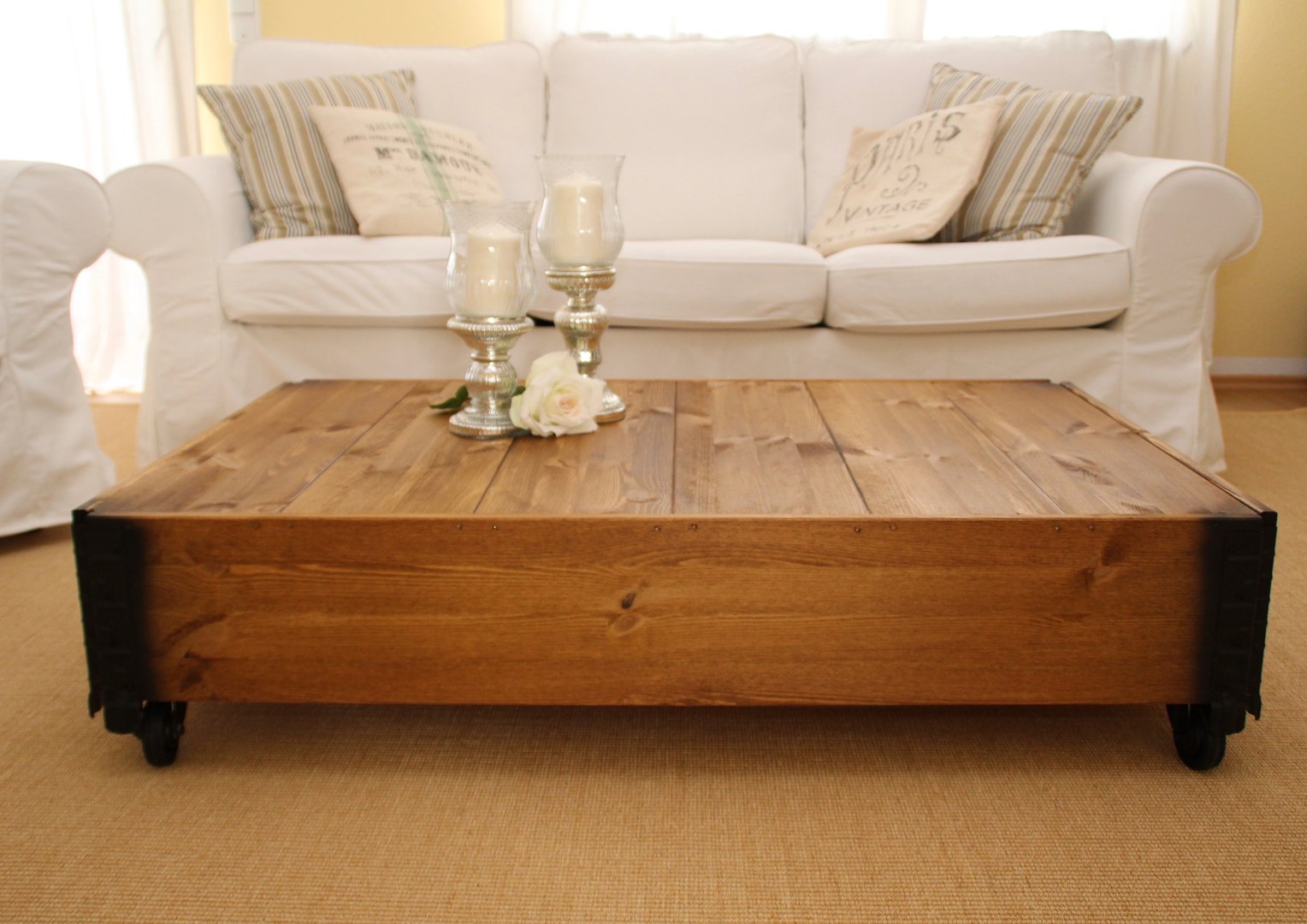 Salon table basse bois
