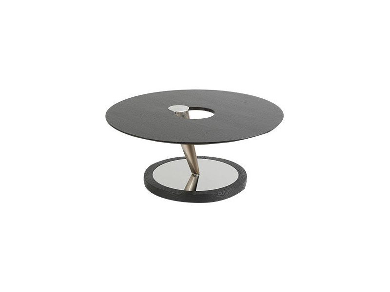 Table basse bois plateau tournant