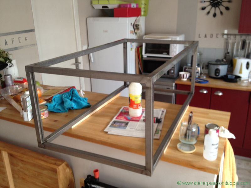 Fabriquer table basse bois et fer