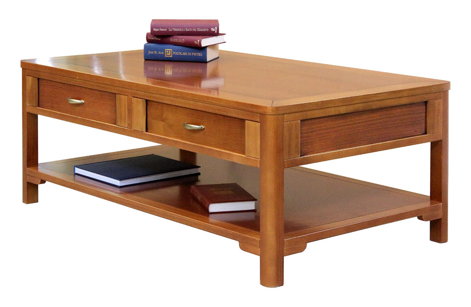 Table basse bois 2 tiroir