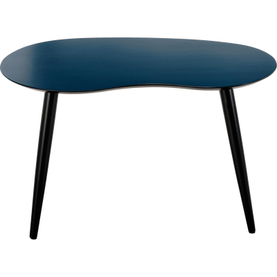 Table basse bleu et bois