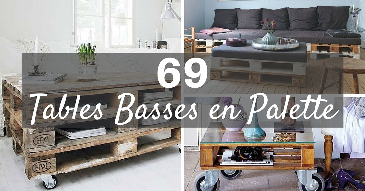 Tuto table basse palette verre