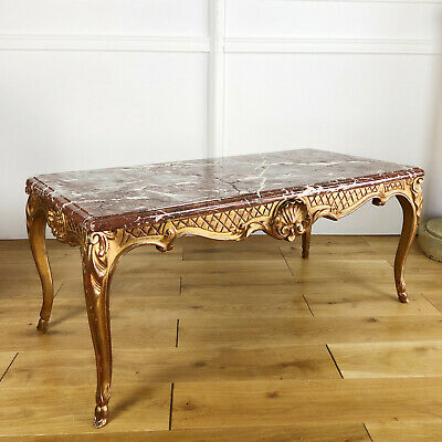 Table basse bois style louis xv
