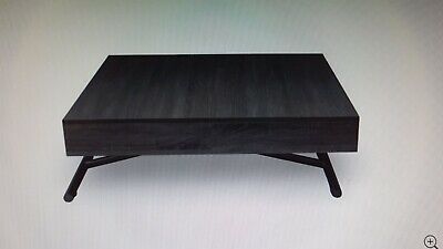 Table basse relevable bois vintage