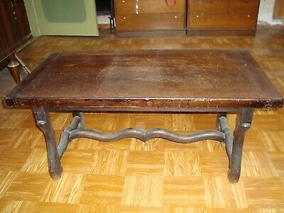 Table basse rustique bois massif carrelée