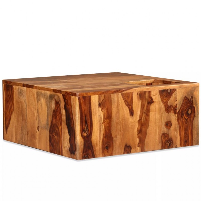 Table basse bois 70x70