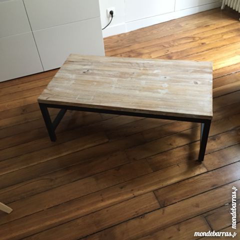 Maison du monde table basse bois metal