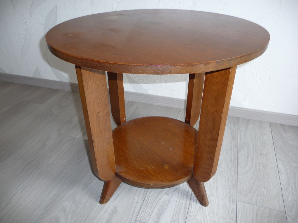 Table basse bois ronde ancienne