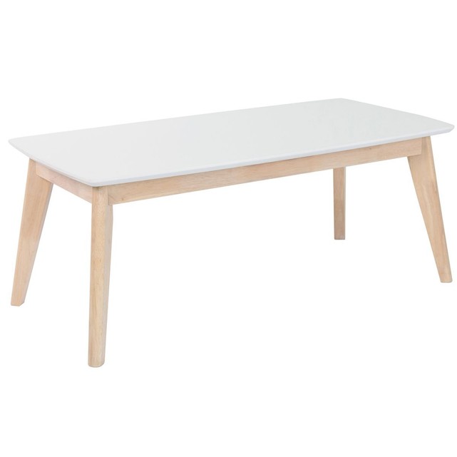 Table basse blanche scandinave rectangulaire