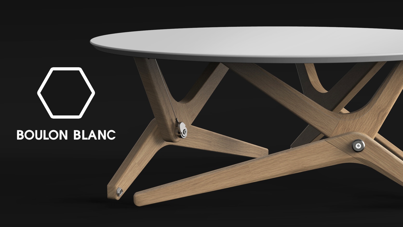 Open table basse transformable, plateau relevable