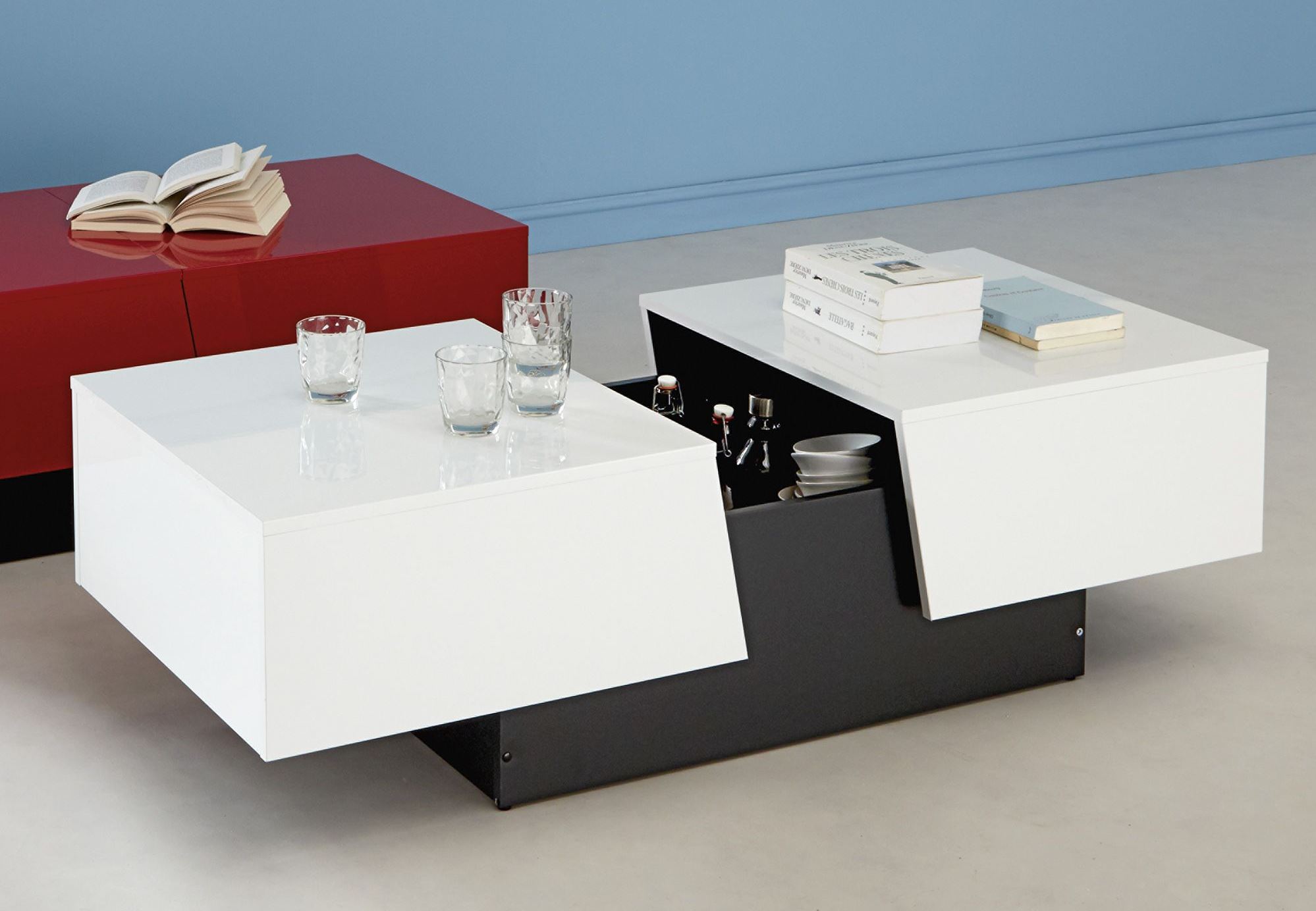 Table basse coulissante bois
