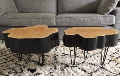 Table basse bille de bois