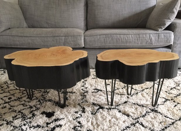 Table basse bois rondin
