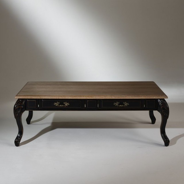 Table basse bois cérusé