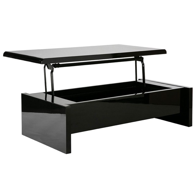 Table basse design relevable laquée rouge lola