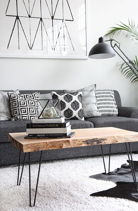 Table basse de salon style scandinave