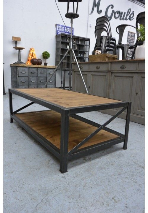 Table basse acier bois fabriquer