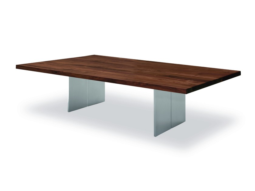 Table basse bois aluminium