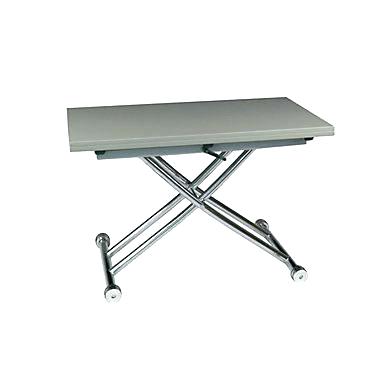 Table basse relevable lea wenge et verre noir