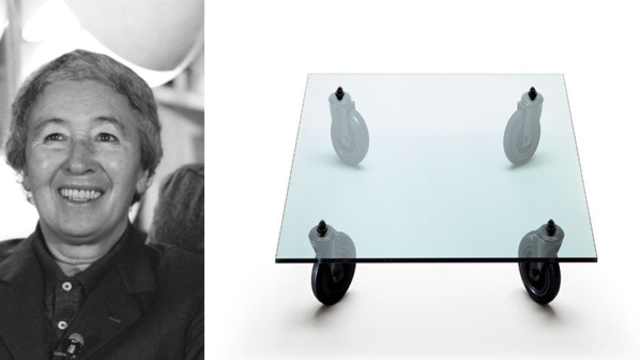 Table basse design à roulettes