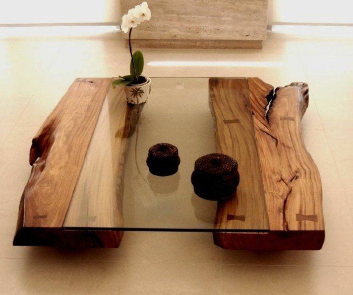 Table basse moderne bois