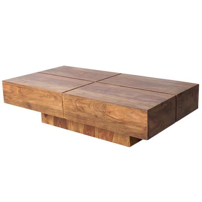 Table basse en bois brut design