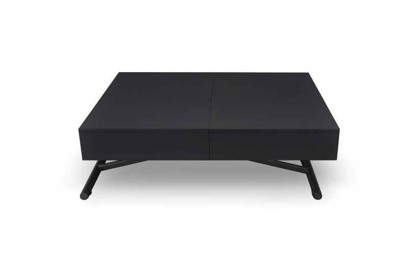 Table basse relevable noire